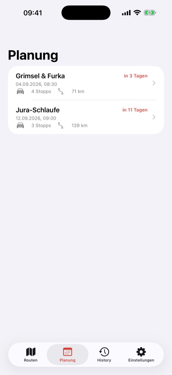 Road4Trip: Planung